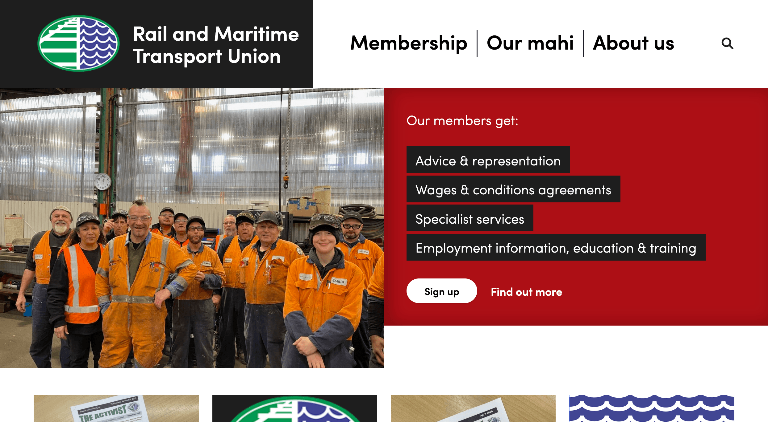 Rail and Maritime Transport Union website